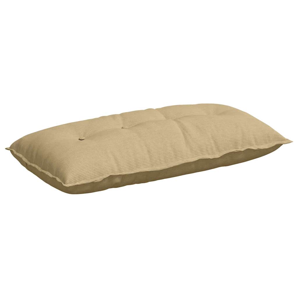 Back Cushion Gray Green 100 x 50 cm Cord Fabric