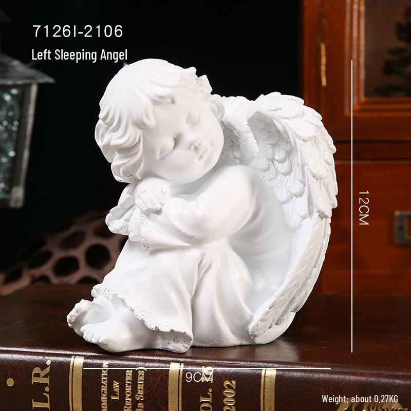 Европейская ретро фигурка ангела - Статуэтка девочки из гипса для церковных свадеб и фотосессий