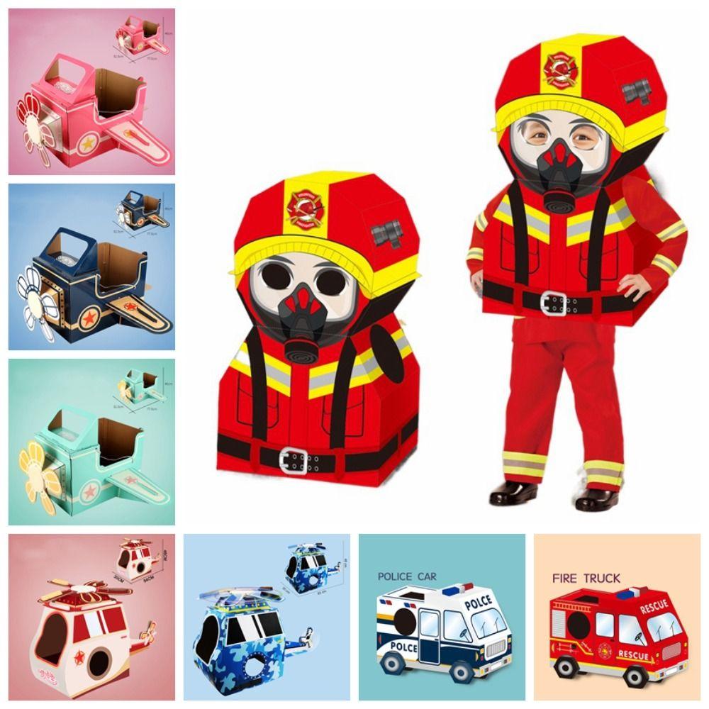 Engine Car Dinosaur Cardboard Box Car Dinosaur Paper House Performance Props