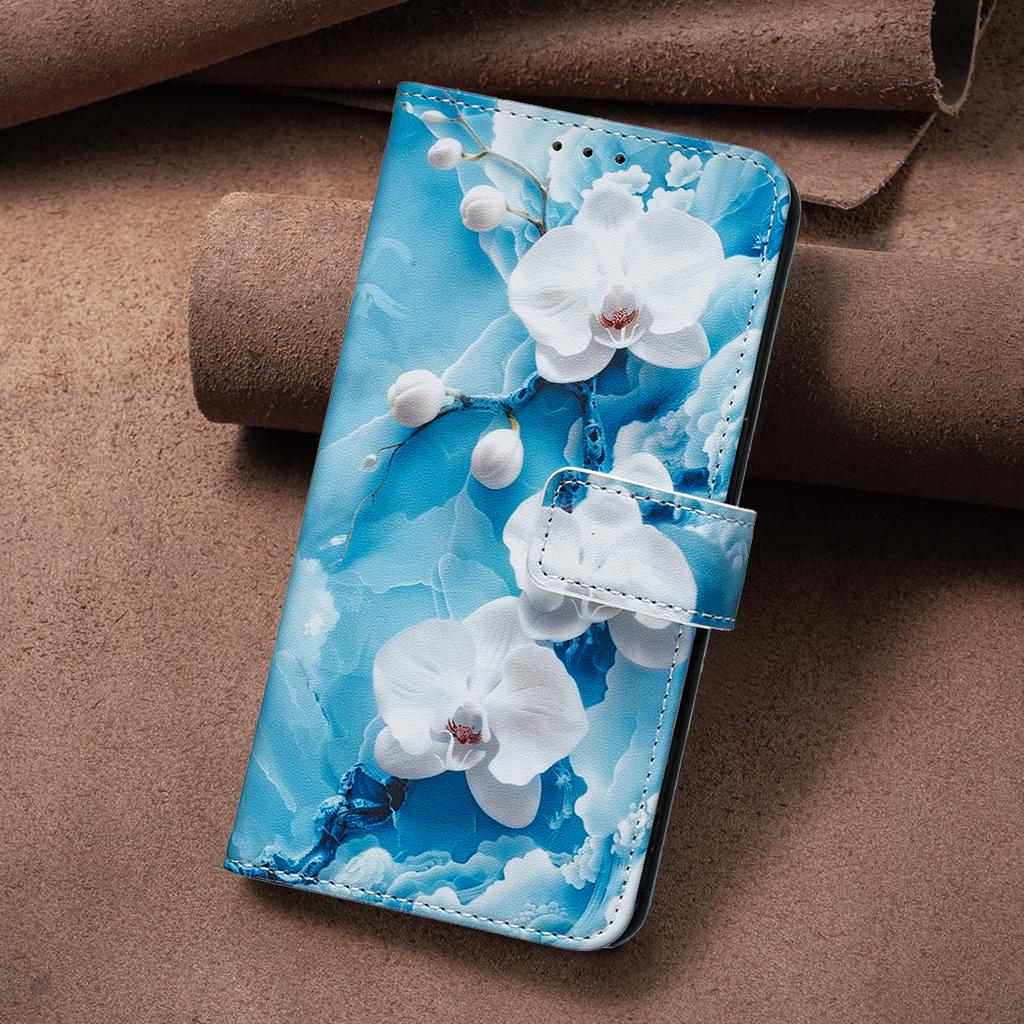 For Samsung Series Leather Cases Flower Butterfly Painted PU Protectiver Flip Cover with Card Holder Magnetic Closure Kickstand For Samsung Galaxy S25