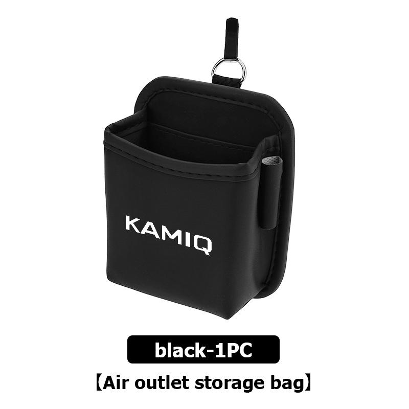 AAABS1 Car Air Outlet Storage Box Hanging Phone Lipstick Lighter Organizer Bag Holder For Skoda Octavia A5 A7 RS Fabia Superb Rapid