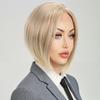 Светлый Блонд Короткие Волосы Синтетический Прямой Парик для Женщин Ежедневное Использование Косплей Термостойкое Волокно