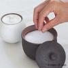 Hechimon Shigaraki Ware Salt Ceramic Storage Salt Made in Moisture Absorbing and Humidity Maintaining Dryness Pot, Large, Black, Canister, Container,