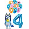 Birthday Party Decoration Blue Balloons Bluey Tablecloth Backdrop Party Supplies Bluey Birthday Set Party Favors Kids Birthday