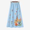 ZANZEA Women Casual Elastic Waist Loose Summer Floral Skirts