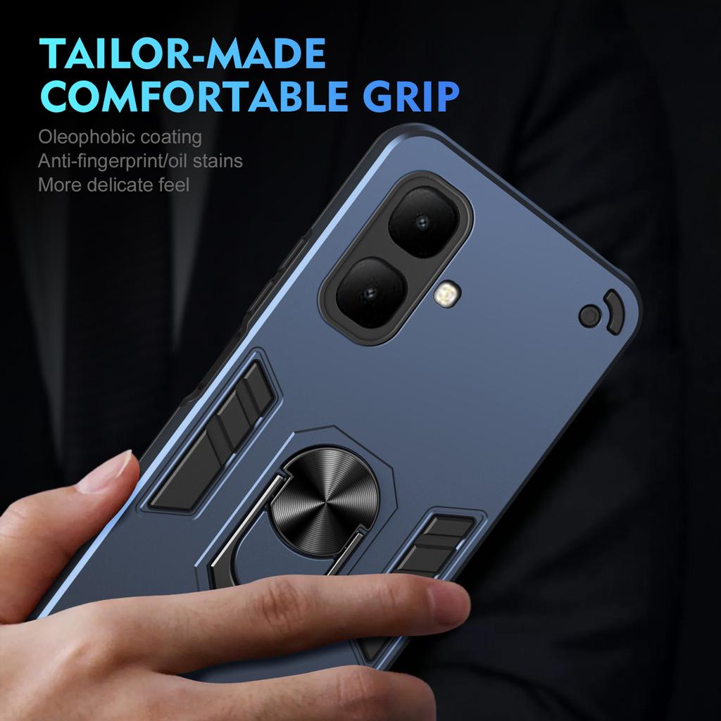 For Infinix Smart 10 Case PC+TPU Drop Defend Phone Cover with Ring Kickstand