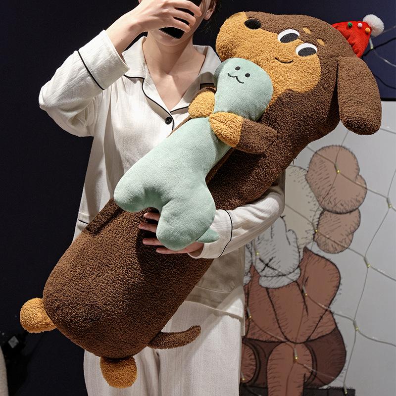 Cuddly Dachshund Dogs Plush Pillow Stuffed Toy Soft Cute Badger Puppy Plush Doll Kids Sleep Pillow Christmas Birthday Gifts