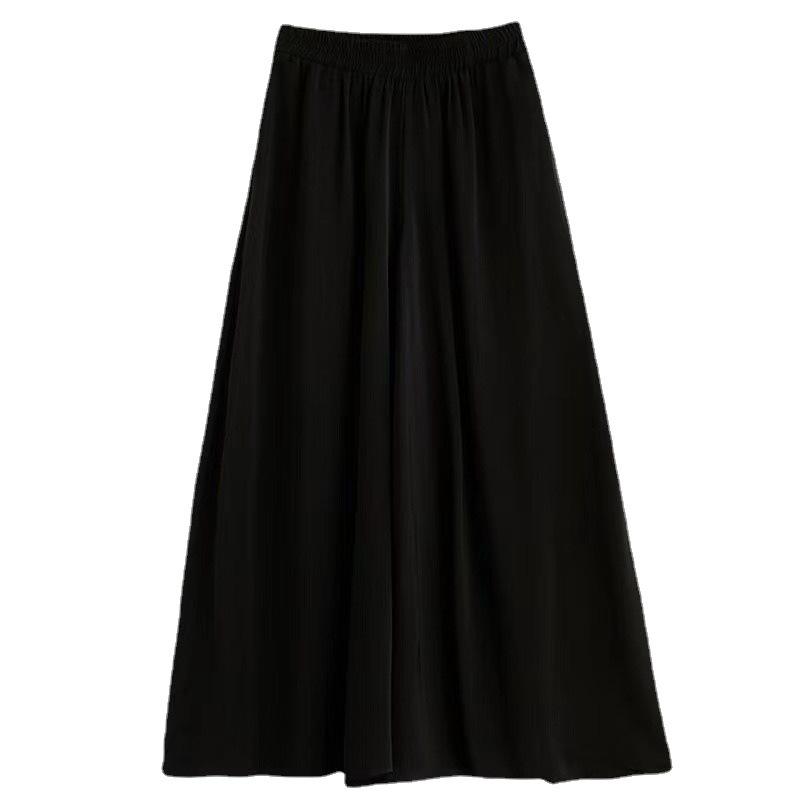 Big Size Women's Loose Leisure Straight Trousers 300 Pounds of Thin Loose High-waisted Draped Wide-leg Trouser Skirt