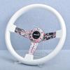 14inch 350mm Pink Flower JDM Universal Racing Sports Steering Wheel Car Accessories