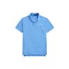 Polo Solid Color Logo Embroidered Half Button Pullover Short Sleeve Polo Shirt Men Tops Blue MNPOKNI1N821174-400