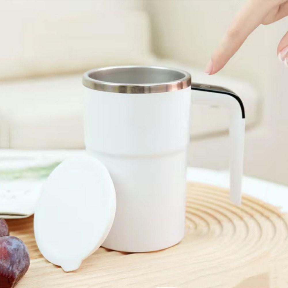 Кружка из нержавеющей стали с самоперемешиванием, перезаряжаемая от USB, кофейная чашка, портативная электрическая кофейная кружка для дома