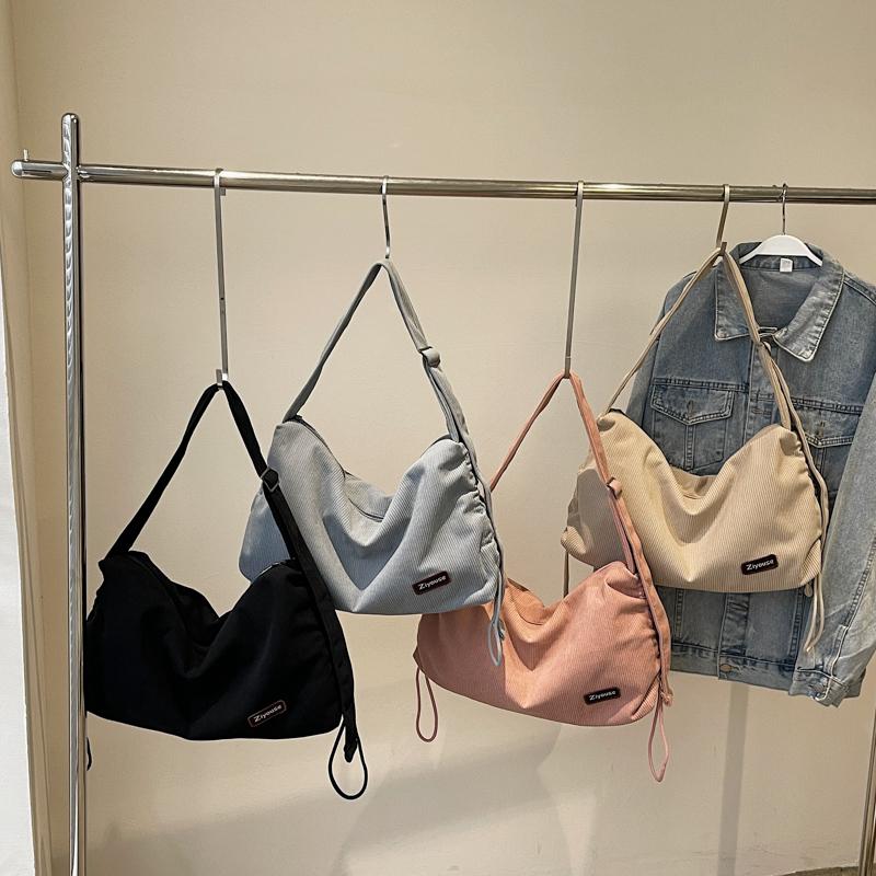 Corduroy Tote Bag Women's Large Capacity Crossbody Bag Shoulder Bag Underarm Bag