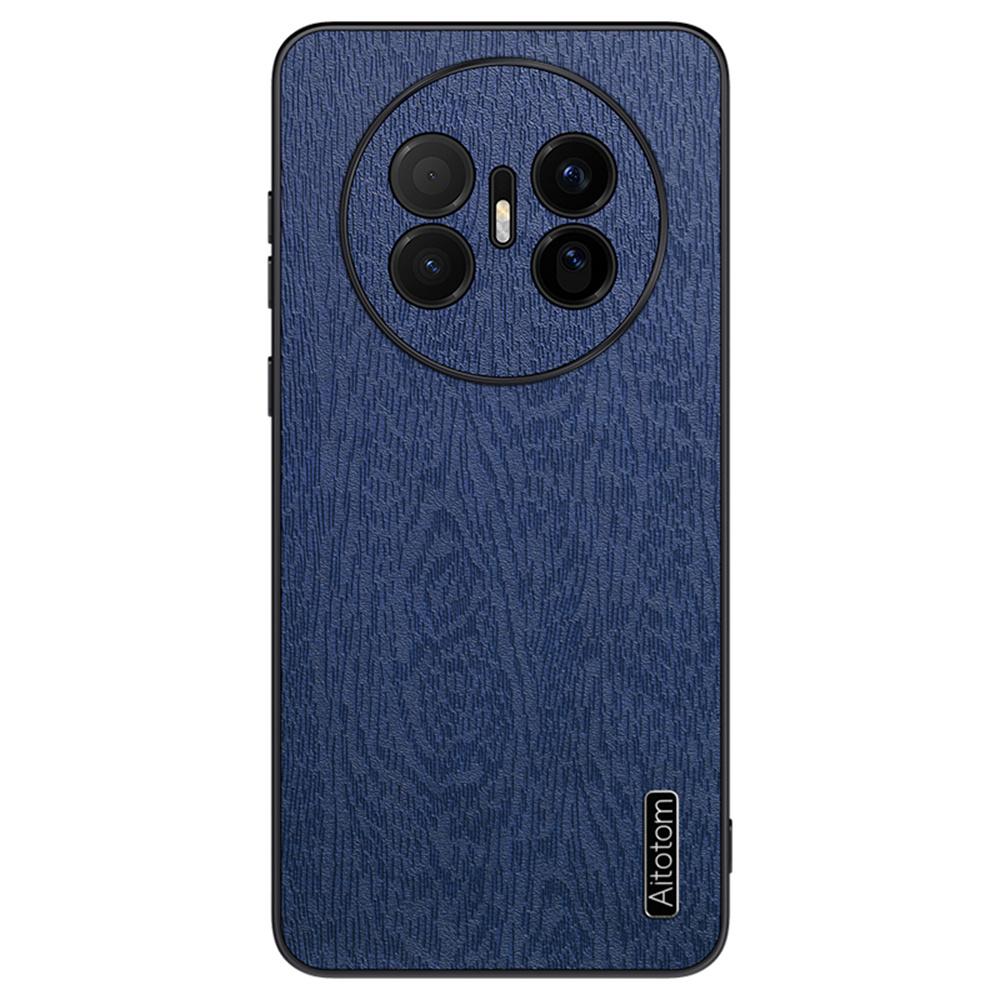 For Huawei Mate 70 Air Case Wood Texture PU Leather Coated PC TPU Phone Cover