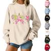 Women's Loose Comfortable Casual Fashionable Character Printing Round Neck Long Sleeved Sweatshirt