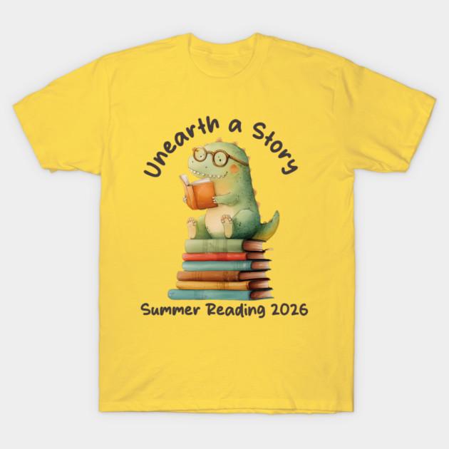 Asian Size Men Black Print T-shirt Unearth A Story Summer Reading 2026 No-Cut Print Cotton Tshirt