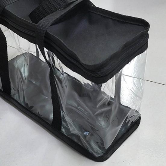 Сумка для инструментов, ручная сумка на молнии, большая вместимость, водонепроницаемая, прозрачная, портативная сумка для хранения книг, товары для дома