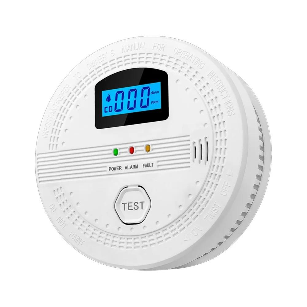 Audible Alarm Fire CO Alarm LCD Digital Display CO Gas Monitor Alarm CO Monitor CO Sensor  Home Use
