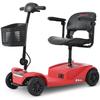 Складной электрический самокат для инвалидов, 250 Вт, большая батарея 12 Ач, красный