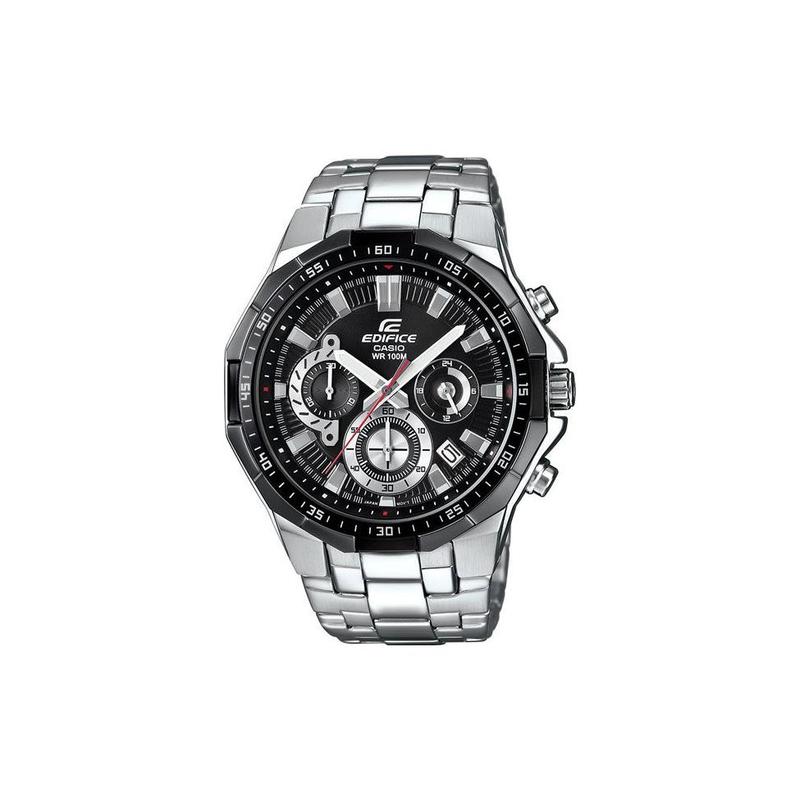 Casio EDIFICE Модные Водонепроницаемые Кварцевые Часы Нержавеющая Сталь Ремешок Японские и Корейские Часы Мужские Часы Черный Циферблат EFR-554D-1A