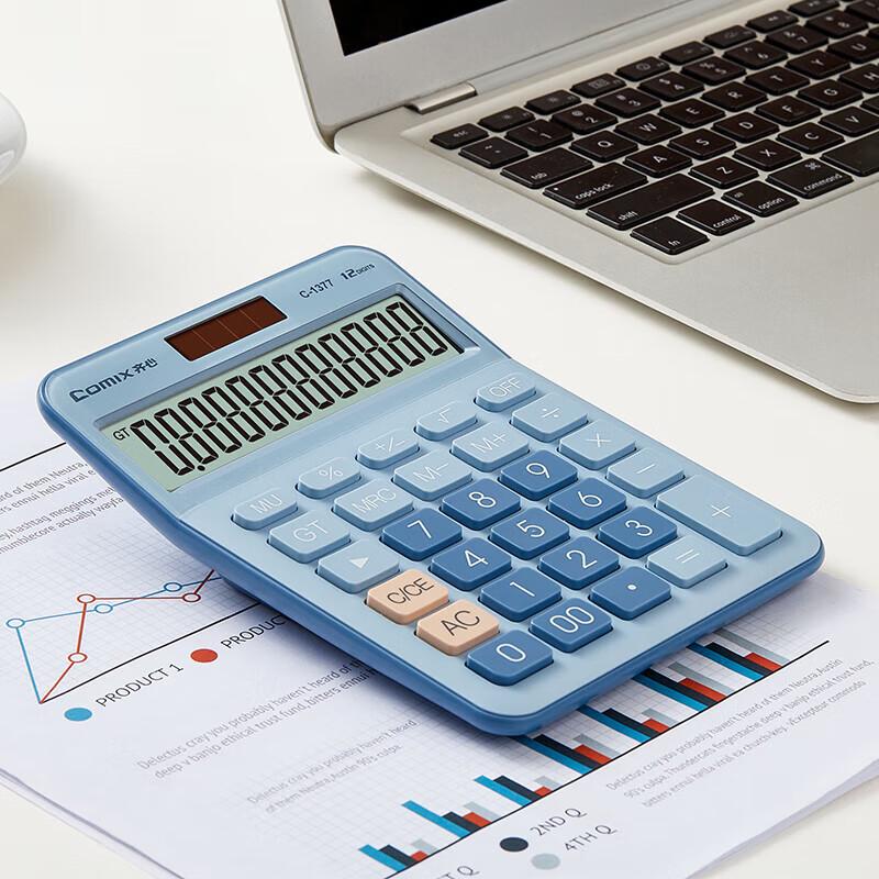 JY Калькулятор настольный 12-разрядный с двойным питанием