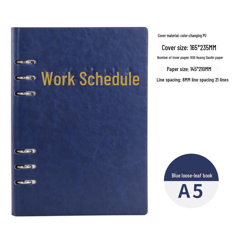 Spot A4 Thick Business Hollow Loose-Leaf Notebook – Customizable Logo, Student Diary, Simple Notepad