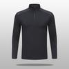 Men's Quick-Dry Half-Zip Stretch T-Shirt: Spring Long-Sleeve for Casual Sports, Mountaineering, Running, and Fitness