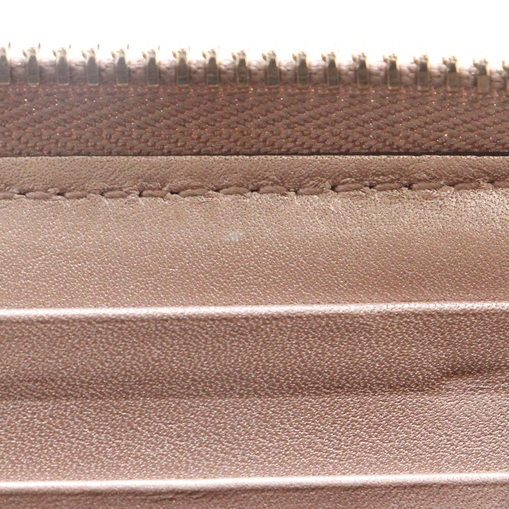 Gucci Interlocking G Purse 308012 Zip Around Pink Sima Leather Women Used