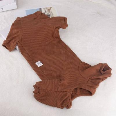 Мягкие однотонные пижамы для собак для маленьких и средних собак, вязаный свитер, футболка, хлопковый комбинезон для щенка, комбинезон для домашних животных, одежда для кошек, чихуахуа-йорков