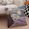 SSarina Tendouji Cushion Cover Throw Pillow Cover Hidden Button Durable Polyester Chair Cushion