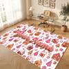 Christmas Theme Soft Crystal Velvet Rug Custom Name & Text Print Non Slip Floor Rug for Bedroom Living Room