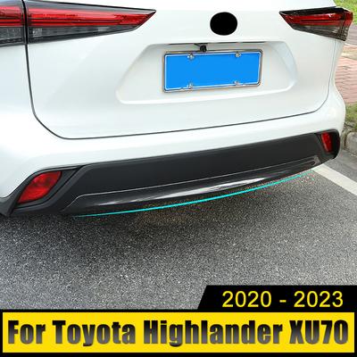 Для Toyota Highlander XU70 Kluger 2020 2021 2022 2023 гибридный карбоновый автомобиль задний бампер накладка отделка полосы рамка наклейки аксессуары