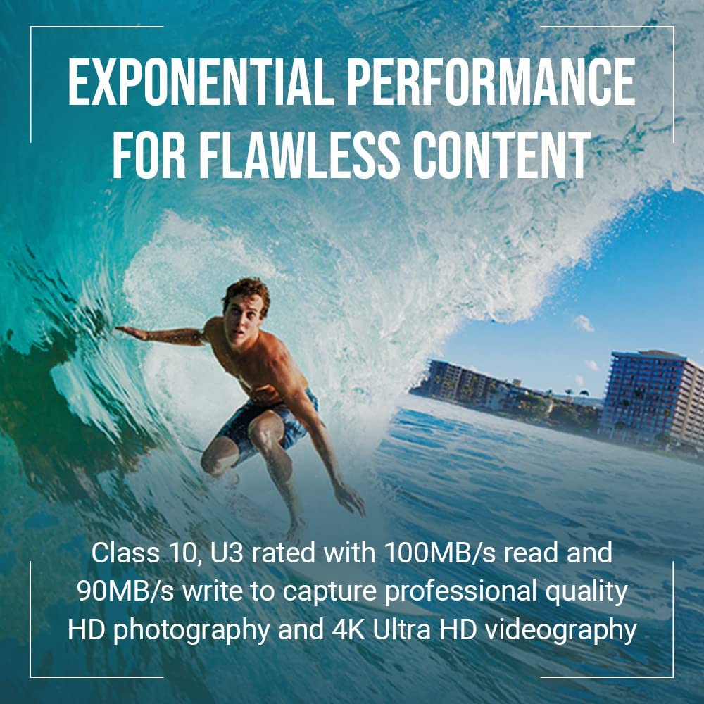 HP Карта флэш-памяти Mx330 Class 10 U3 V30 microSDXC — 100 МБ/с, класс 10, U3, V30, A1, 4K UHD, Full HD, UHS-I, micro SD