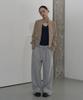 ZIZEMUSEUM Utility Pocket Wide Sweat Pants (Melange Gray)