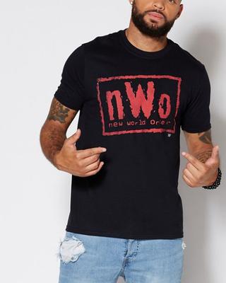 Мужская футболка WWE NWO New World Order Wolfpac Черно-красная Новая Маленькая