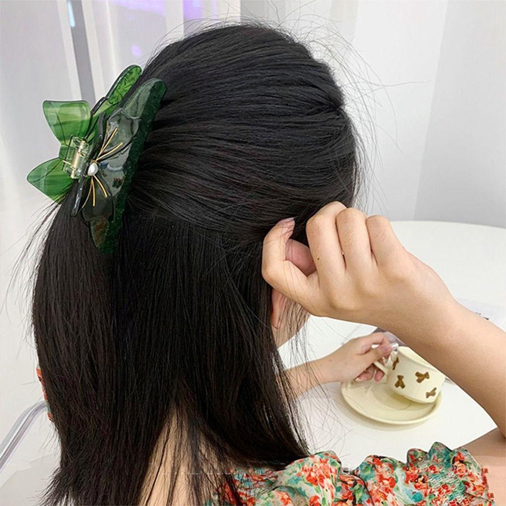 Уксусная кислота бант заколка для волос бант ацетат бант волос коготь милый ежедневный