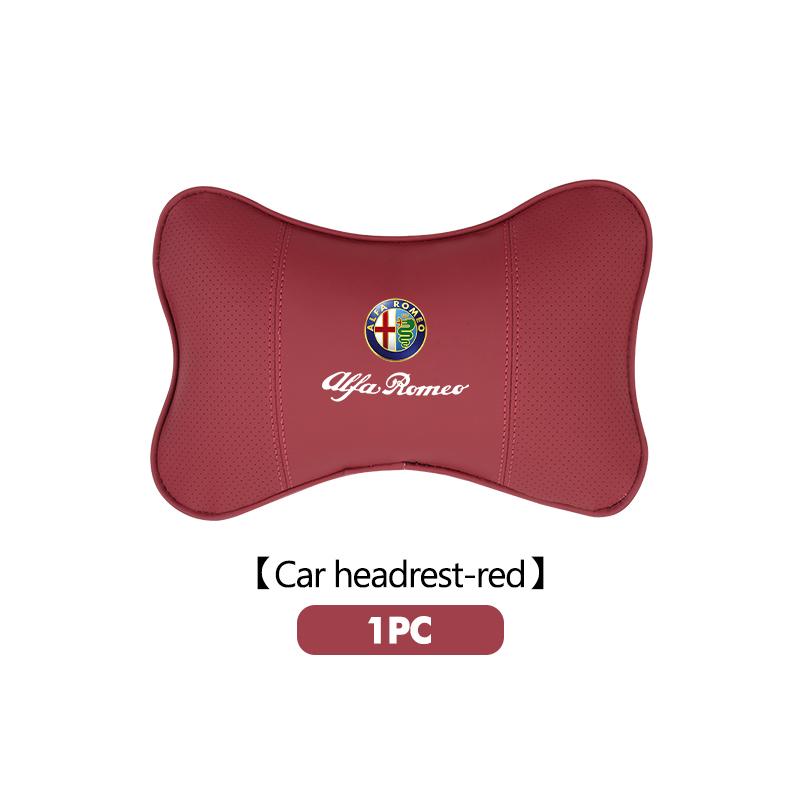 For Alfa Romeo Car Headrest Waistrest Back Breathable Protective Cushion Giulia 147 Mito 156 159 166 GT Stelvio Brera Volante qa9