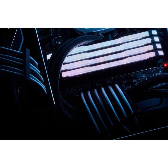 Câble PCIe - CORSAIR - Premium Individually Sleeved - 2 connecteurs - Type 4 - Blanc
