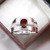 Garnet Oval Cut Gemstone With 925 Sterling Silver Ring For Men's #B101 JL375671440233