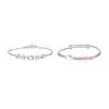 Sanrio HelloKitty/ 925 silver peripheral lucky four-leaf clover gift box, niche stacking design, princess flowers, 6029+6036 Hello Kitty bracelet