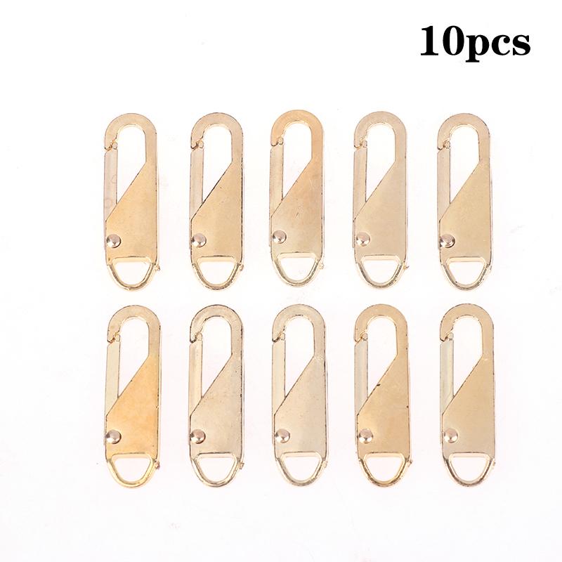 10 шт. универсальный съемный съемник молнии, металлические ремонтные комплекты для головки молнии, замена для сумки, сумки, ползунка на молнии для одежды