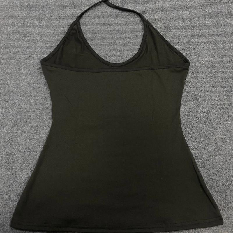 Европейский и американский узор Y2K напечатанный подтяжки свисающий воротник сексуальный уличный жилет