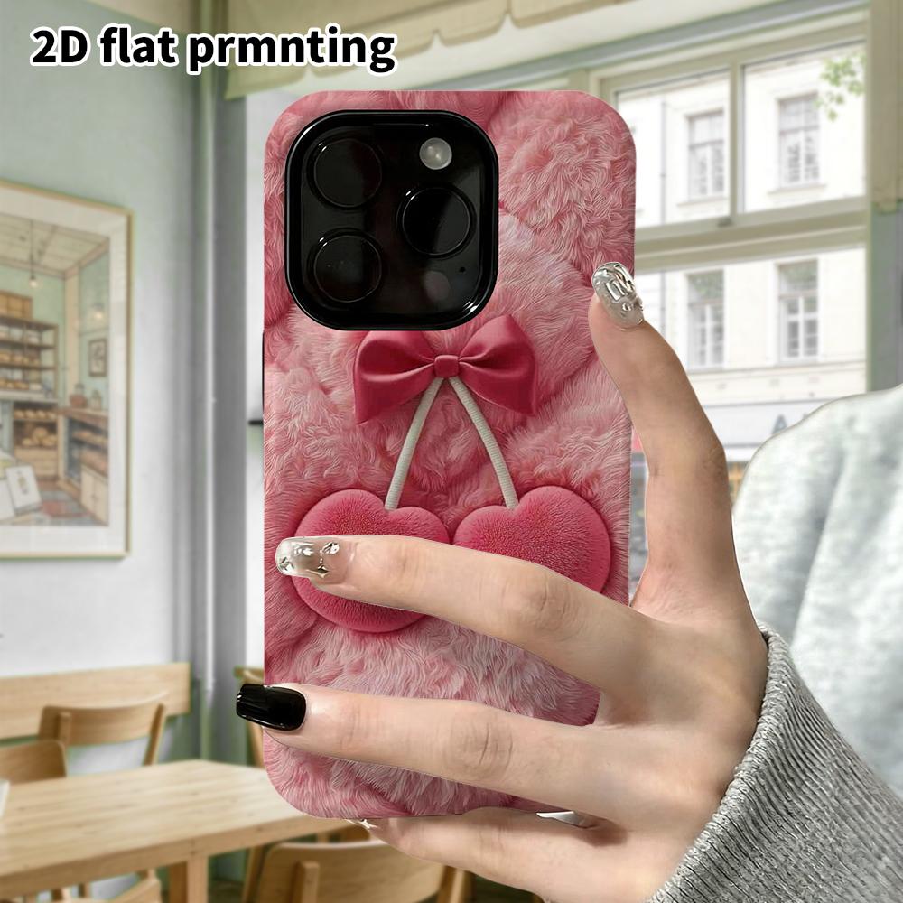 Phone Case: 2D flat Samsung Galaxy A34 A35 M05 M06 S20 S22 S21 FE Plus 5G protective case, with heart cherry, perfect Christmas and Halloween holiday