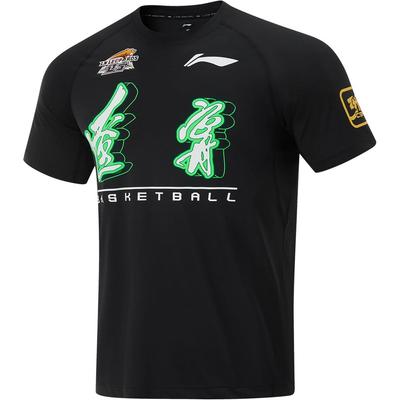 Баскетбольная майка Li Ning CBA Series 24 Season Liaoning Team с принтом, удобная, дышащая, унисекс, черная, ATSU981-2