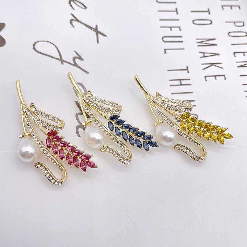 Брошь в виде колоса пшеницы, роскошная женская мода высокого класса, элегантные украшения из броши, сотни аксессуаров