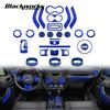 28PCS Steering Wheel Center Console Door Handle Vent Cup Holder Gear Cover Trim for Jeep Wrangler JK JKU 11-18 Interior Kit
