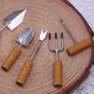 6шт 1:12 Симуляция Садоводство Мульти Инструмент Миниатюрный Кукольный Домик Дети Уборка Игрушки Мини Фермерские Инструменты Набор