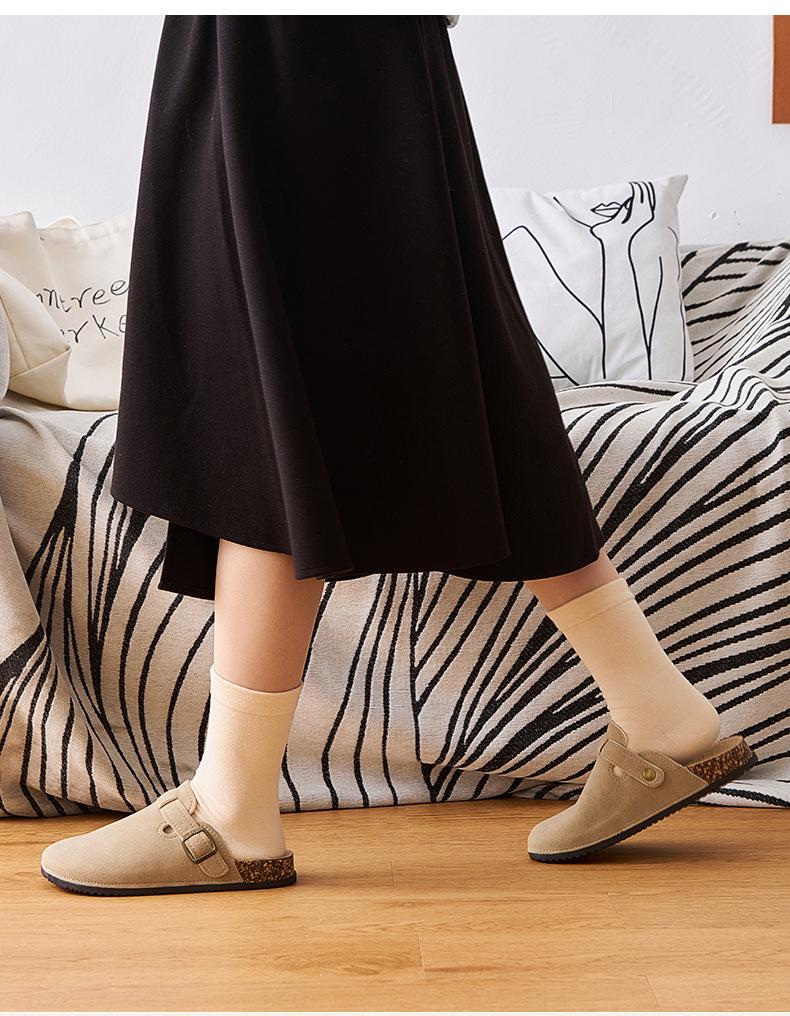 Женские уличные клоги-слипоны, Весна/Осень 2025, Мягкие и нескользящие, для детей старшего возраста, в стиле Birkenstock, Повседневная обувь.