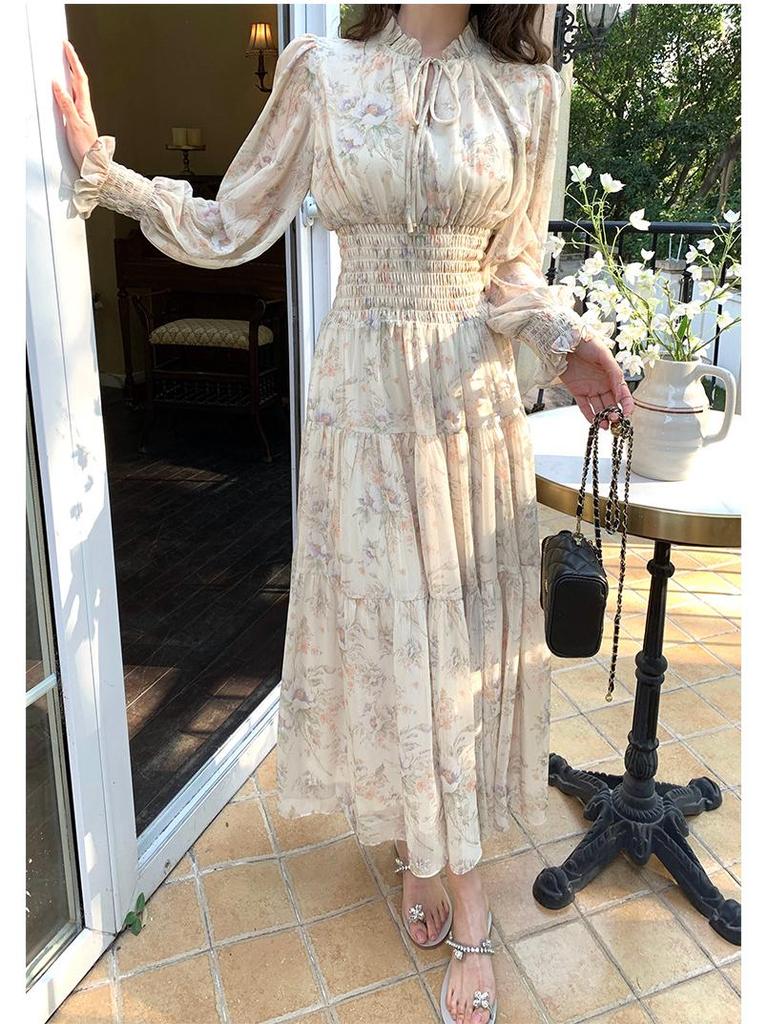 Тринадцатая линия Цветочное шифоновое платье длиной до чая