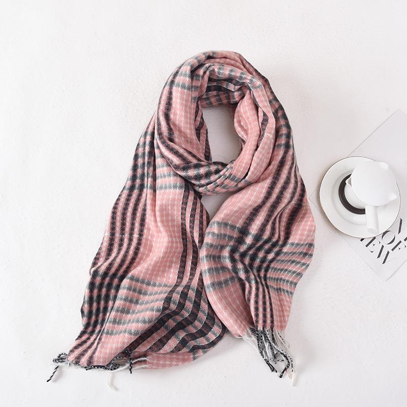 Retro Plaid Scarf for Men Winter Warm and Cold Proof Long Birthday Gift for Boys High End Trendy Scarf for Women