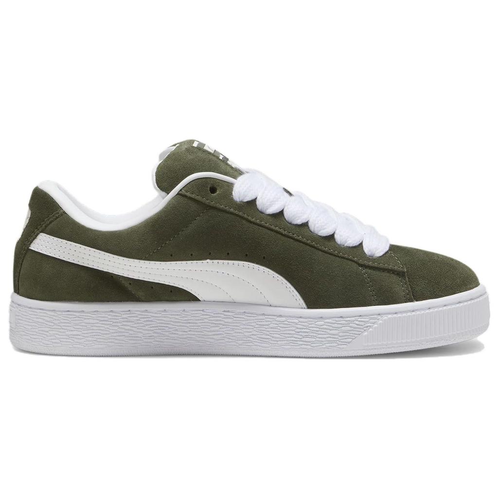 Puma Suede XL Dark Olive Unisex Sneakers Green White 395205-13